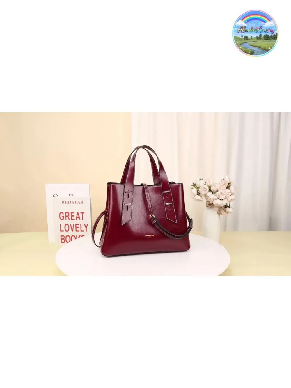 Genuine Leather Satchel Handbag Crossbody Top-Handle Shoulder Tote Purse